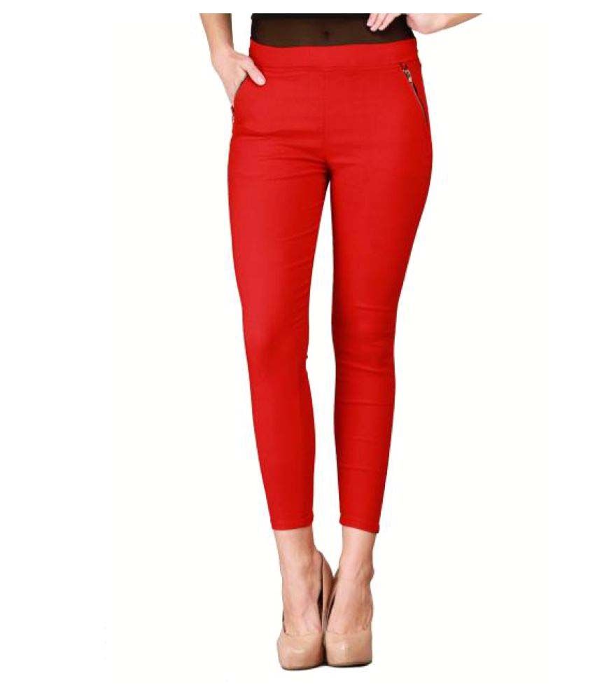 red jeggings online