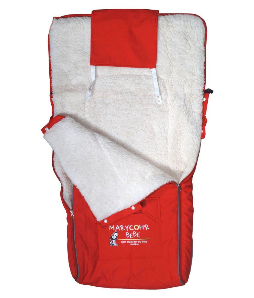 PrettyKrafts Baby Sleeping Bag with Warm Fur_Red Buy PrettyKrafts Baby