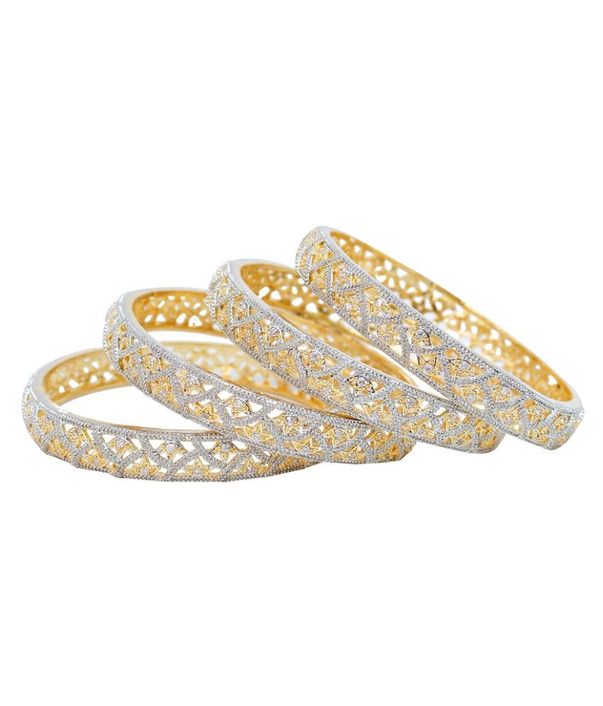 diamond bangles set of 4