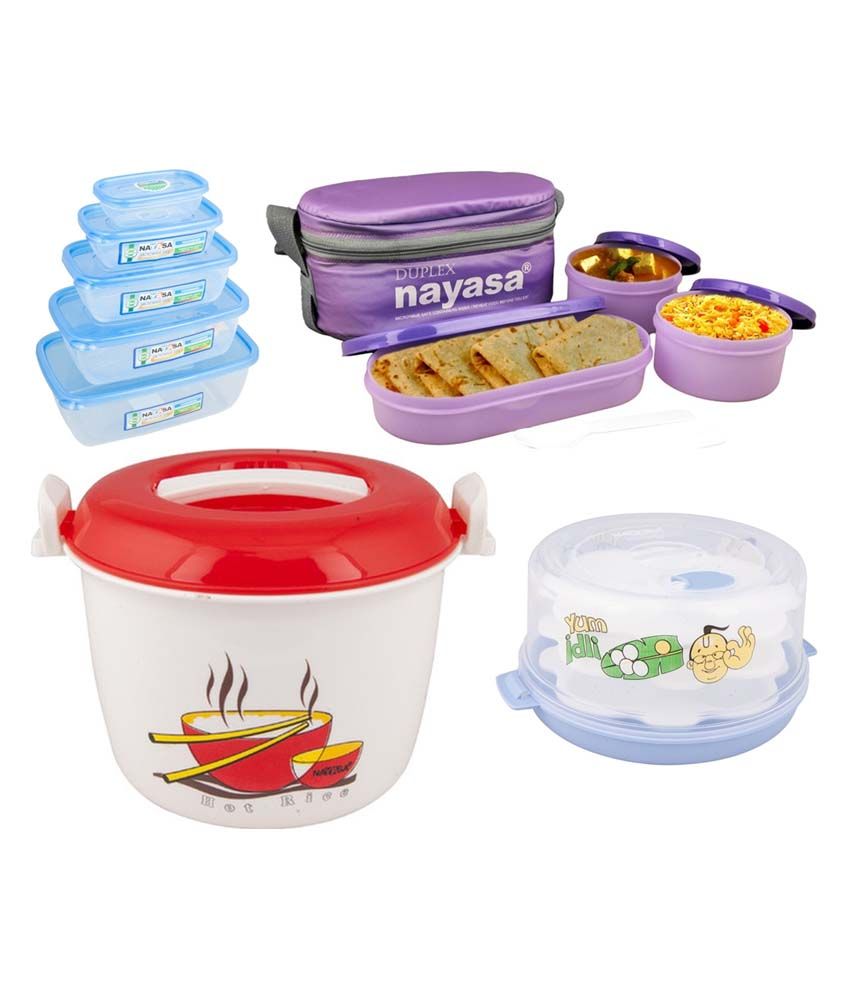 Nayasa Multicolour Polypropylene Microwave Cookware Set Online Nayasa Multicolour Polypropylene Microwave Cookware Set