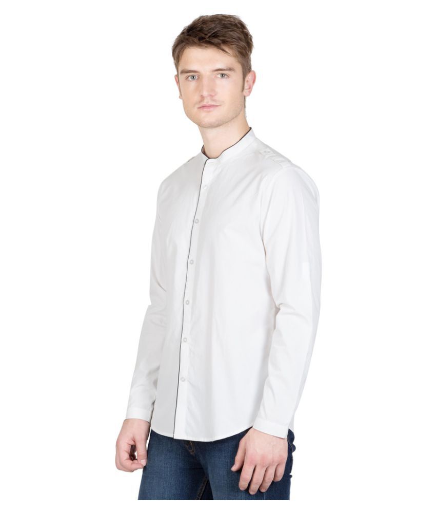 N F Clothing White Casuals Slim Fit Shirt - Buy N F Clothing White ...