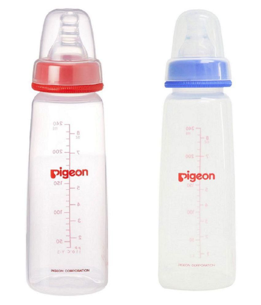 Pigeon Multicolour Peristaltic 240 Ml Nursing Bottle - Pack Of 2