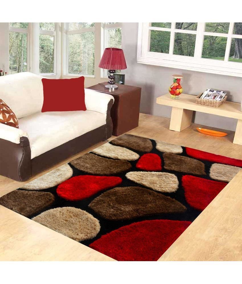 Feel home Multi Polyester Carpet Geometrical 4x6 Ft. Buy Feel home Multi Polyester Carpet