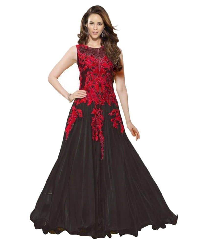 Fancy Fashion world Black Net Dress 