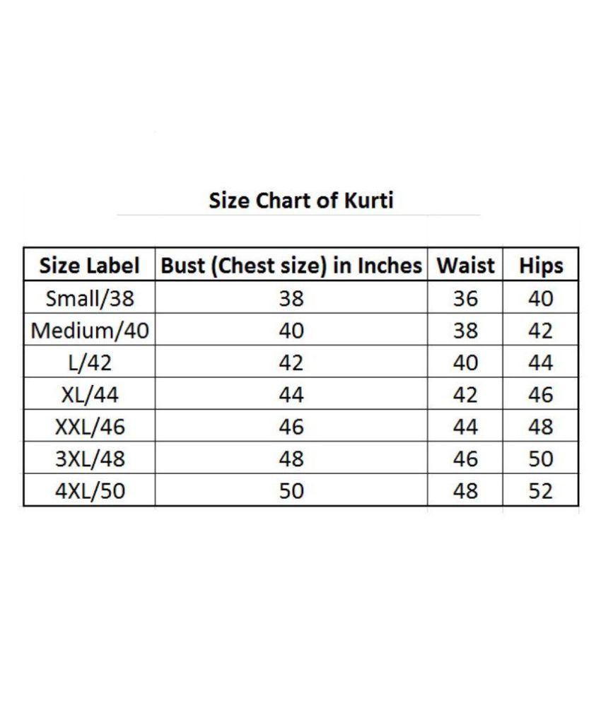 Khaadi New Size Chart