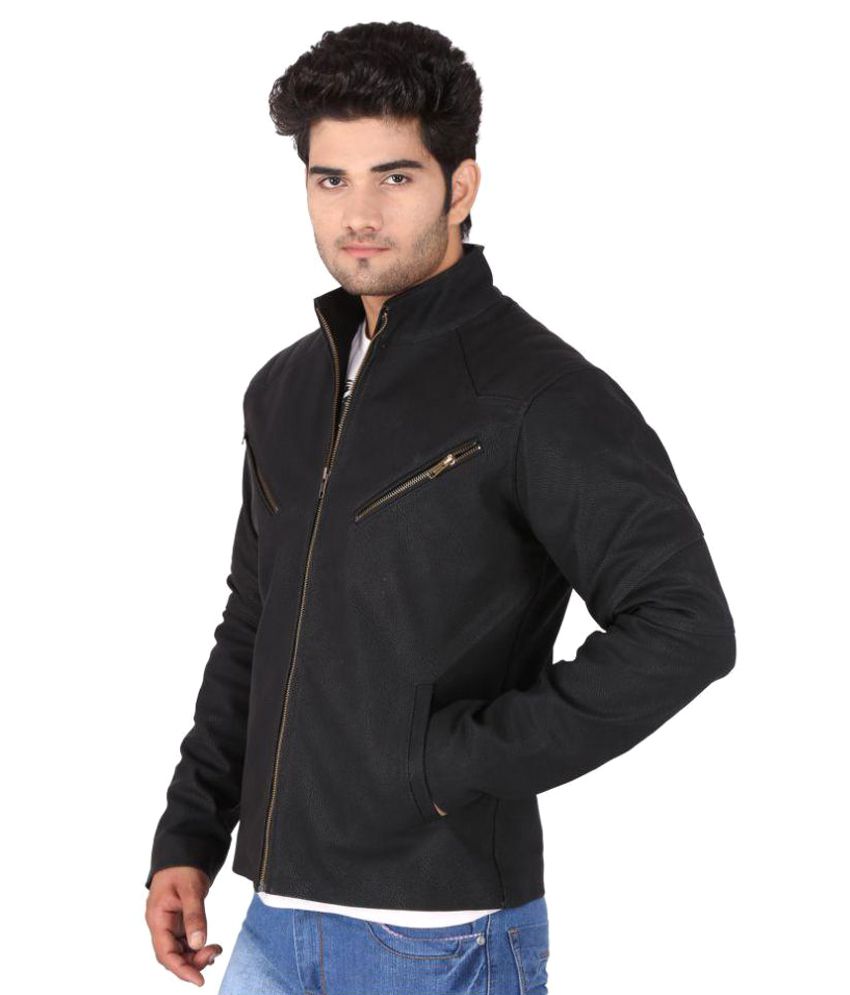 Hiller Black Leather Jacket - Buy Hiller Black Leather Jacket Online at ...