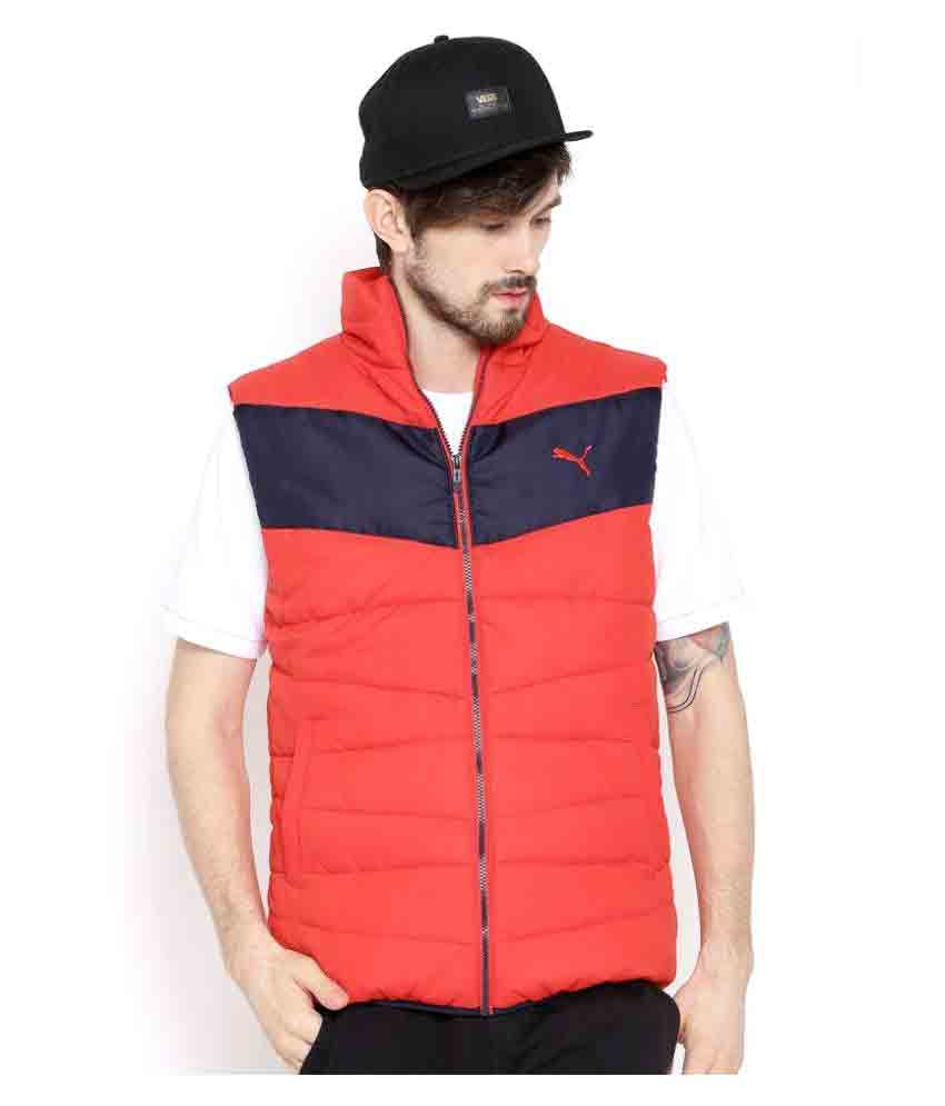 puma red quilted jackets