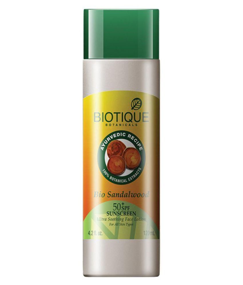 Biotique Sunscreen Lotion SPF 1 PA+ 120 ml Buy Biotique Sunscreen