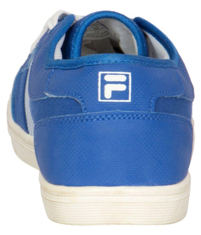 blue fila trainers
