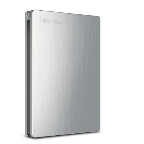     			Toshiba Canvio Slim II 1TB External Hard Drive (Silver) (HDTD210AS3E1)  Includes 10GB cloud storag