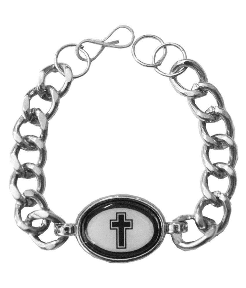 Mens Jewell Beautiful design Silver::Black Jesus christ cross Link ...