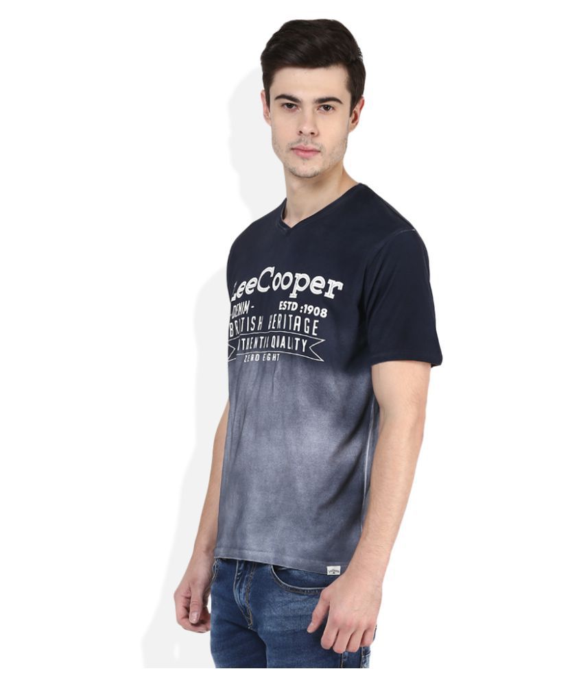 Lee Cooper Navy V-Neck T-Shirt - Buy Lee Cooper Navy V-Neck T-Shirt ...