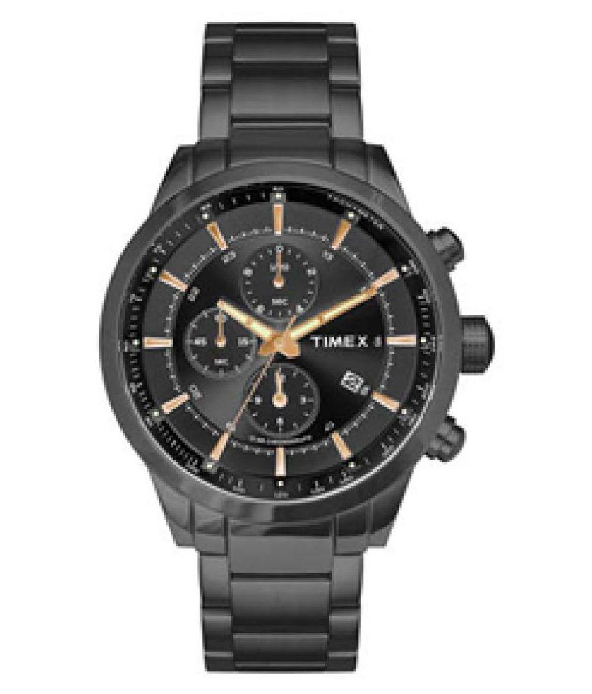 Timex black metal watches on sale