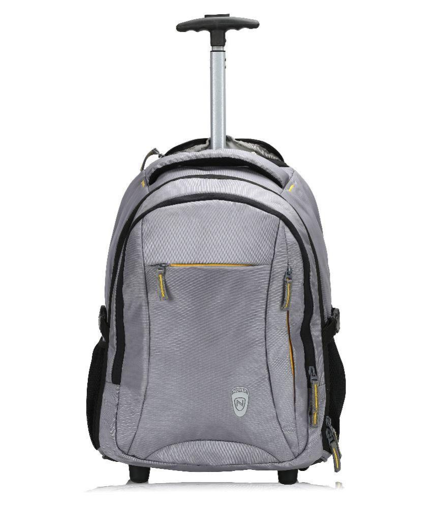 Novex Grey Nylon Trolley Backpack - Buy Novex Grey Nylon Trolley ...