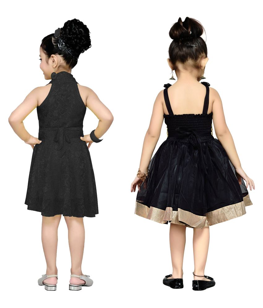 black colour net gown