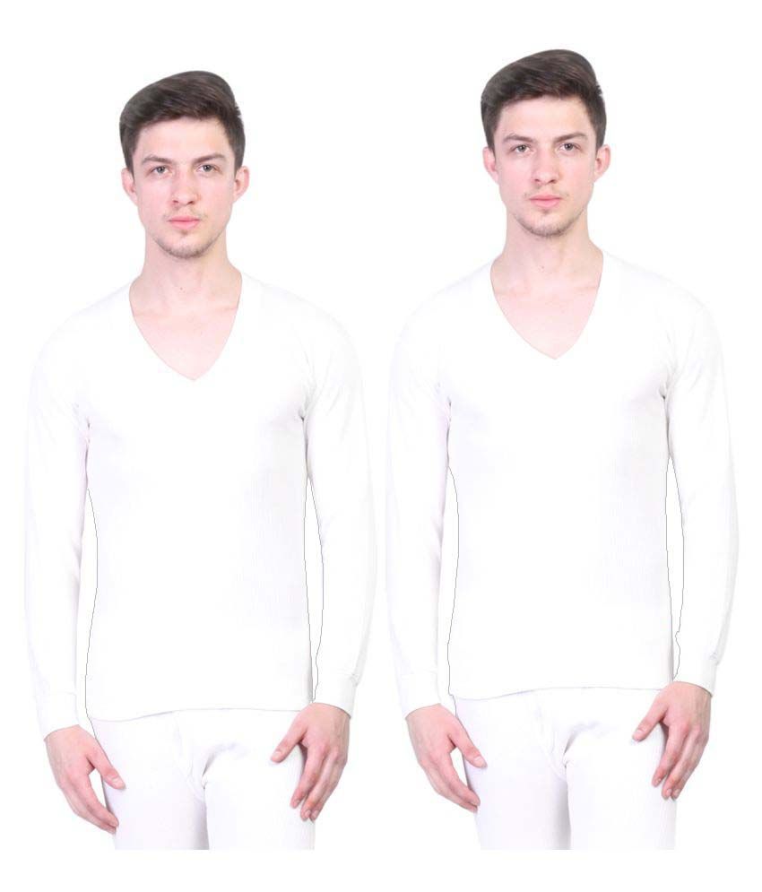     			Vimal Jonney Pack of 2 Cotton Men's Thermal Tops ( White )