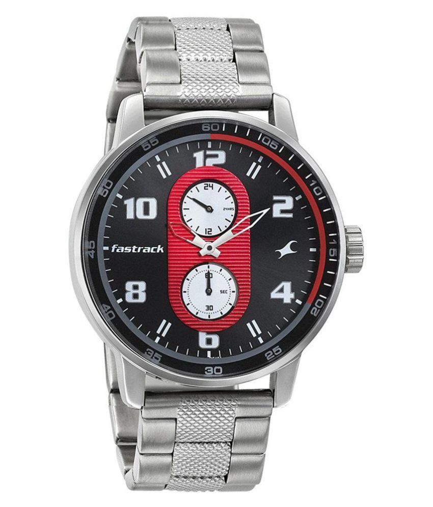 fastrack dual time analog watch