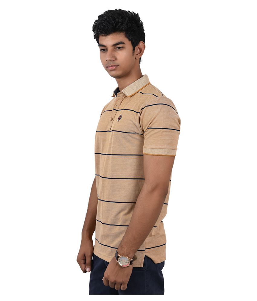 John Berg Khaki Regular Fit Polo T Shirt - Buy John Berg Khaki Regular ...