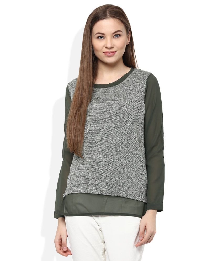 olive green tops womens