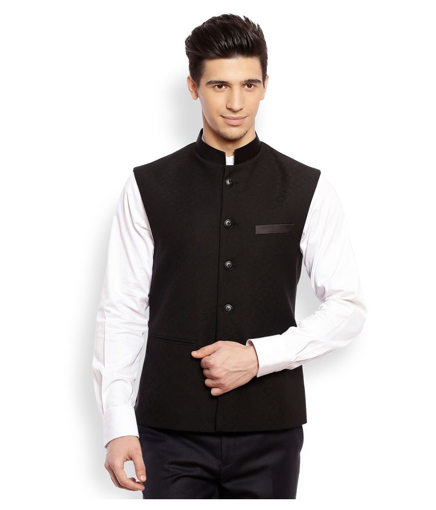 Raymond Black Nehru Jacket - Buy Raymond Black Nehru Jacket Online at ...