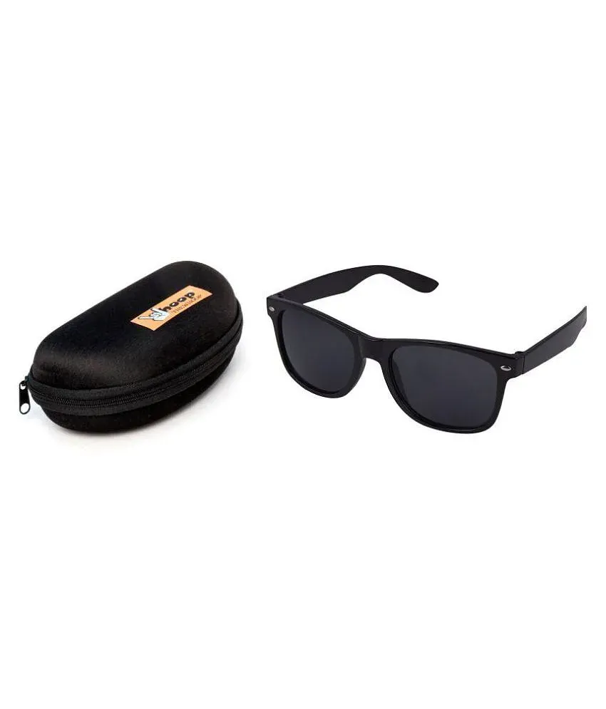 Buy THEWHOOP Retro Rectangular Sunglasses Combo for Men & Women/Lightweight  Rectangular Goggles (Black-Black) at Amazon.in