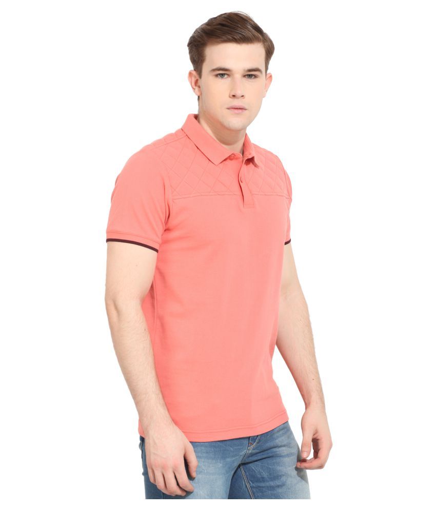 Smokestack Peach Regular Fit Polo T Shirt - Buy Smokestack Peach ...