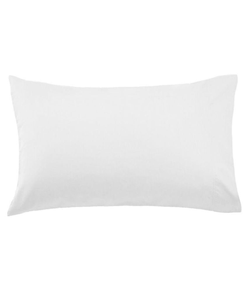     			Linenwalas Single White Pillow Cover