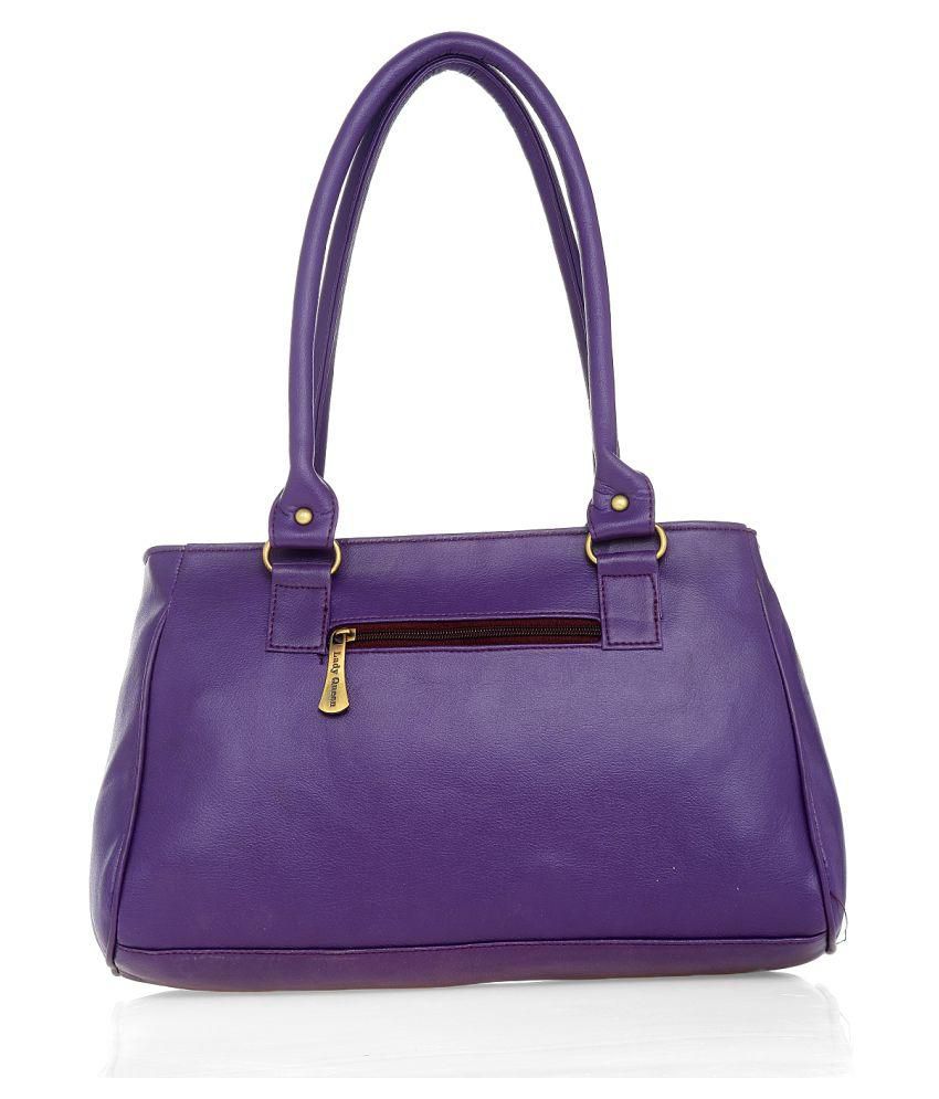 LADY QUEEN Purple Faux Leather Shoulder Bag - Buy LADY QUEEN Purple ...