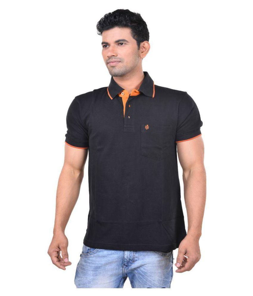 Zedd Black Slim Fit Polo T Shirt - Buy 