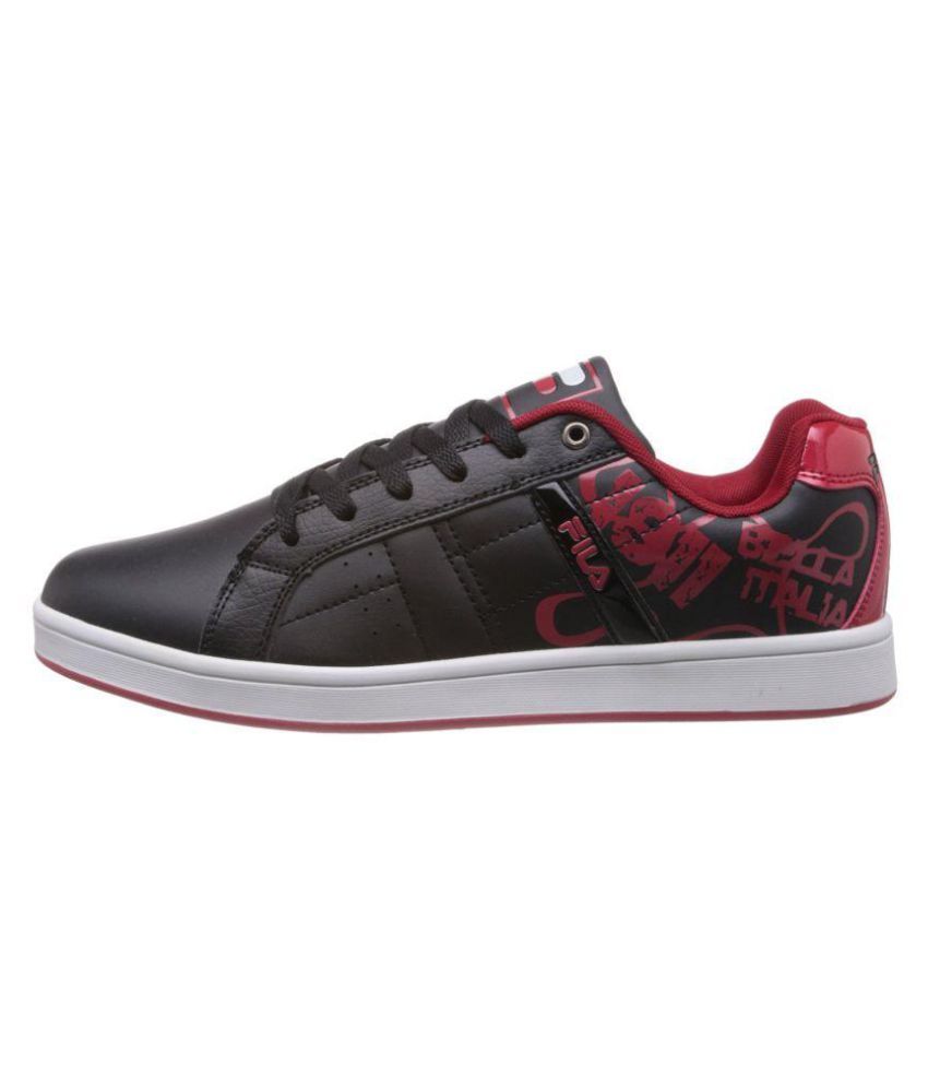 fila black casual shoes