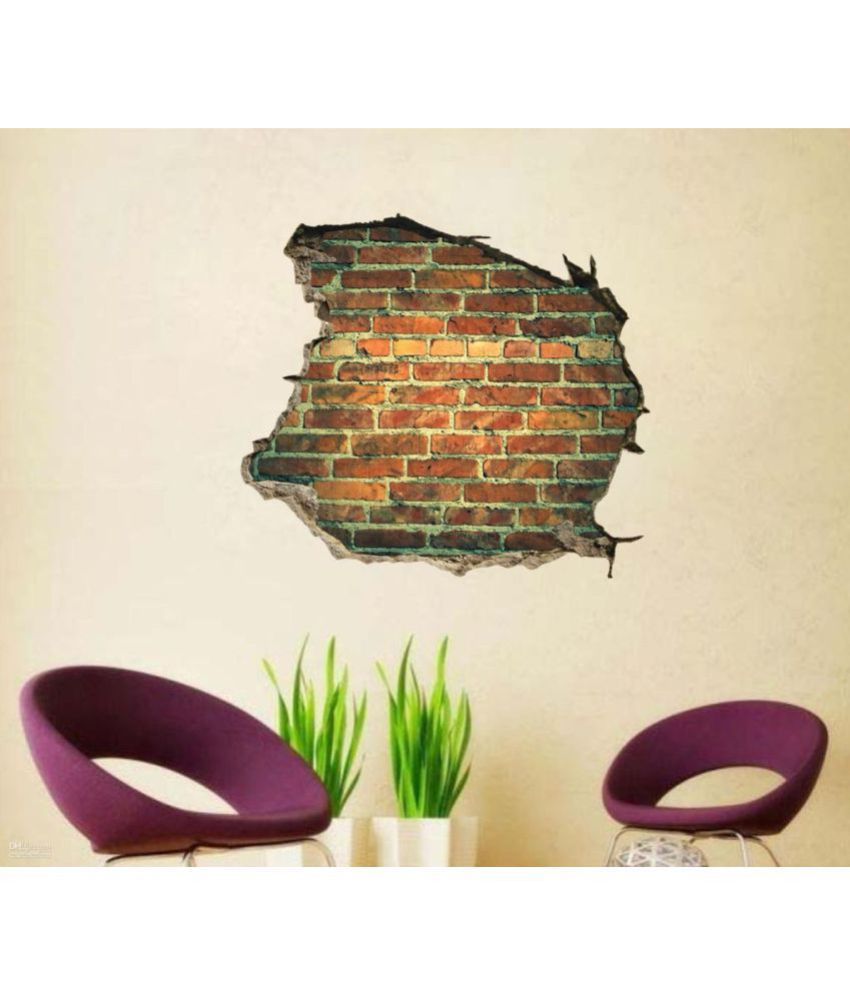 Creatick Studio Crack Wall 3D Wall Poster Vinyl Wall Stickers Buy