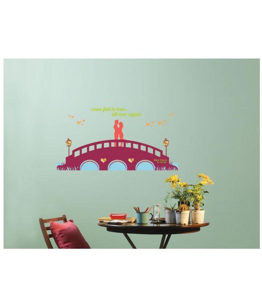 Asian Paints Love Over The Bridge Vinyl Wall Stickers Buy Asian