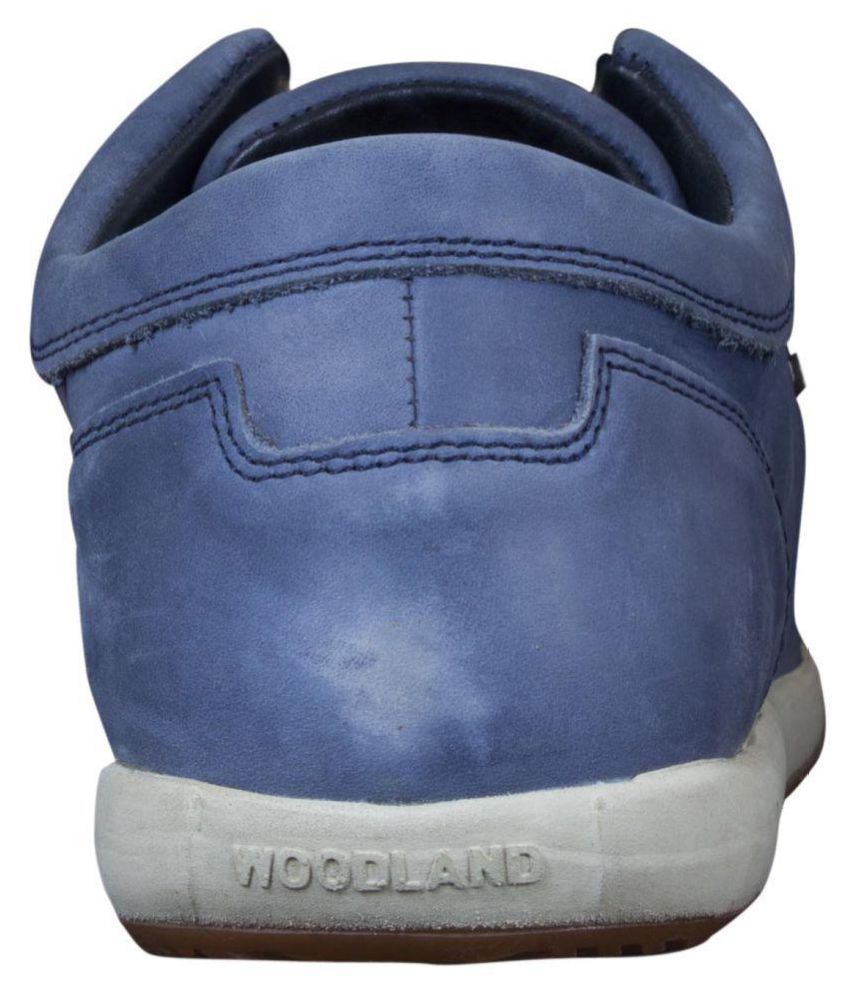 woodland blue leather shoes