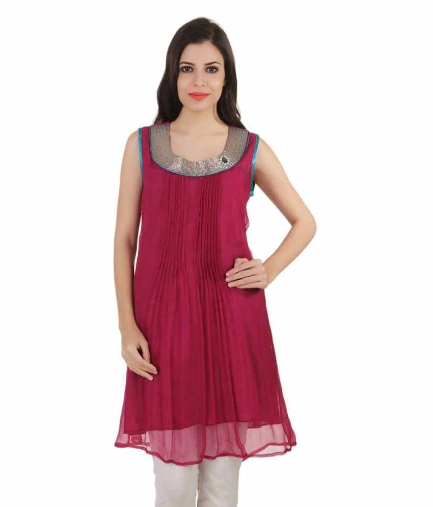 chiffon long tunic