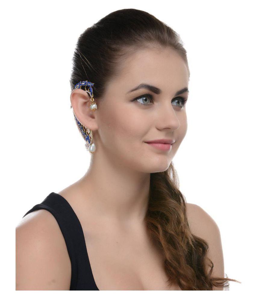 ShiningDiva Blue Ear Cuffs Earrings Single Pair Buy ShiningDiva Blue