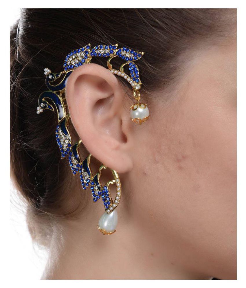 ShiningDiva Blue Ear Cuffs Earrings Single Pair Buy ShiningDiva Blue