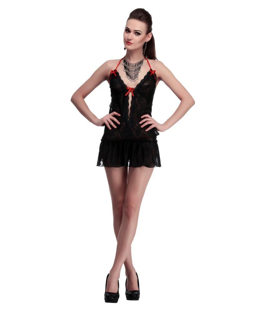 black net night gown