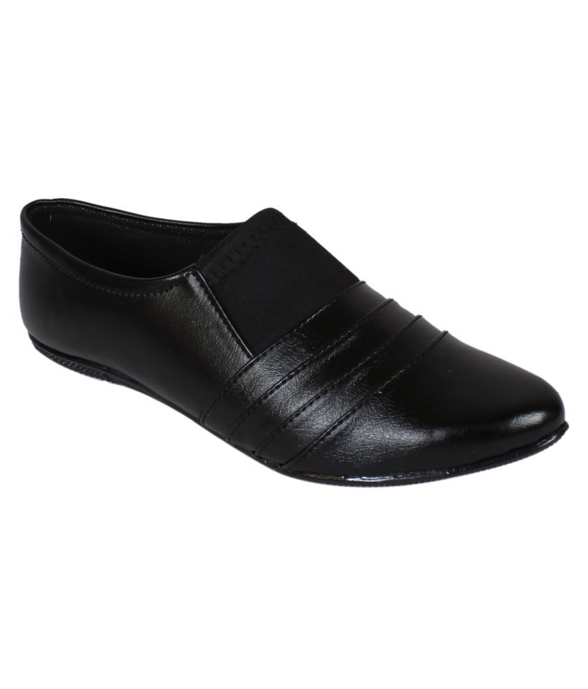     			CLASSY FEET Black Formal Casual Shoes