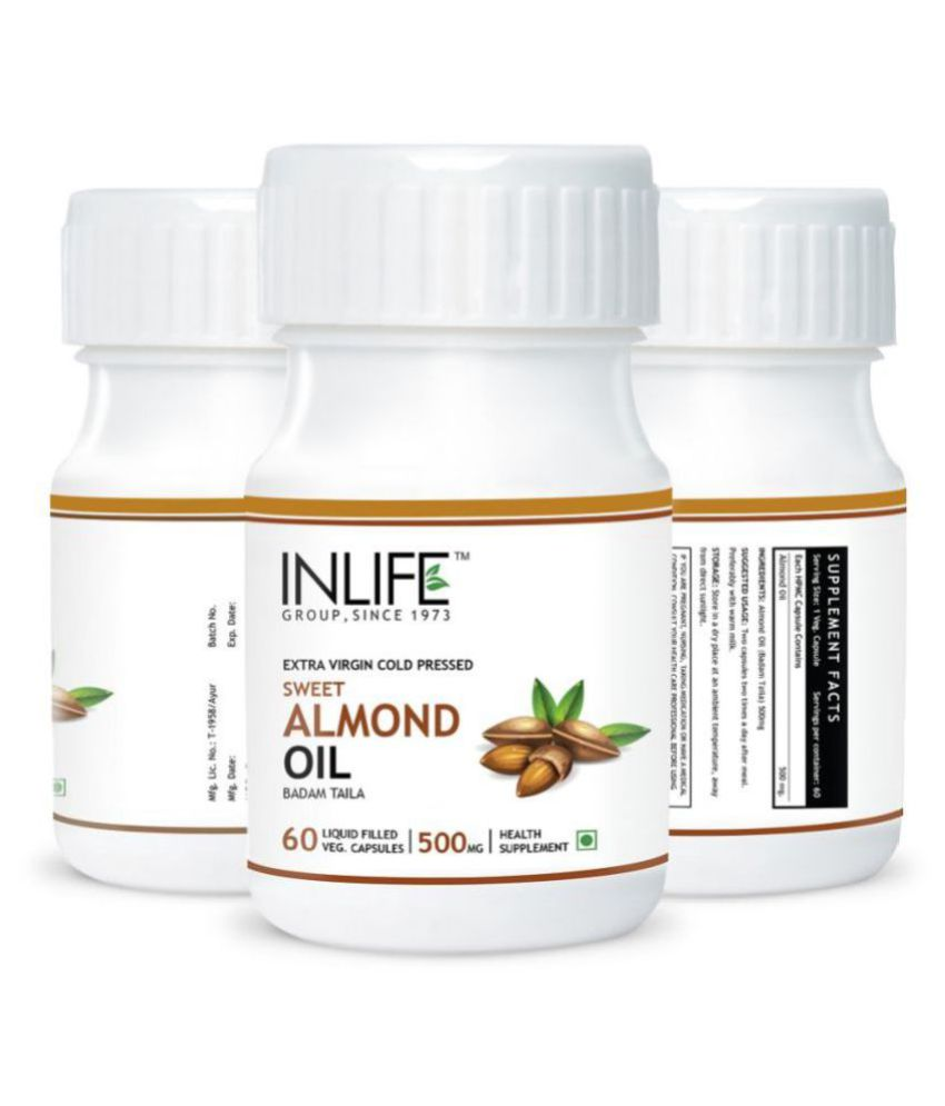Inlife Almond Oil Capsules Capsule 500 mg Pack Of 1 Buy Inlife Almond