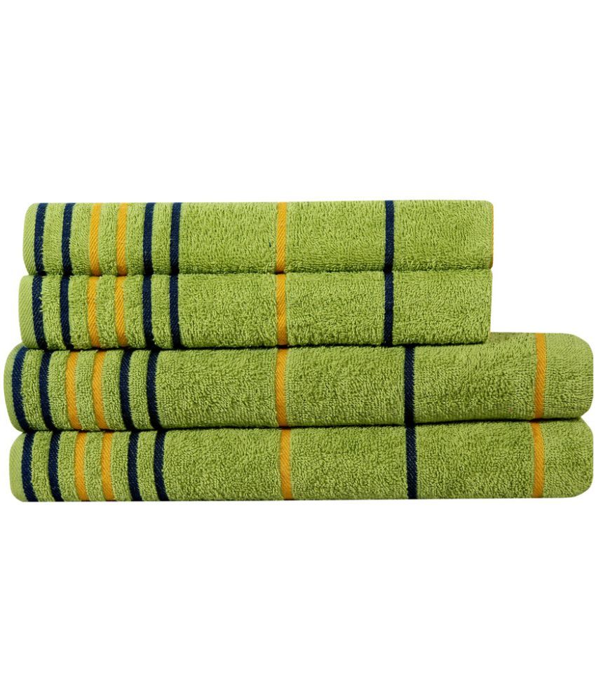 Akin Set of 4 Towel Set Green Bath+Hand Towel Set Buy Akin Set of 4