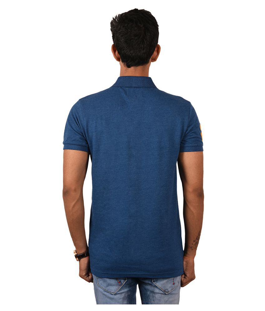 John Berg Blue Regular Fit Polo T Shirt - Buy John Berg Blue Regular ...