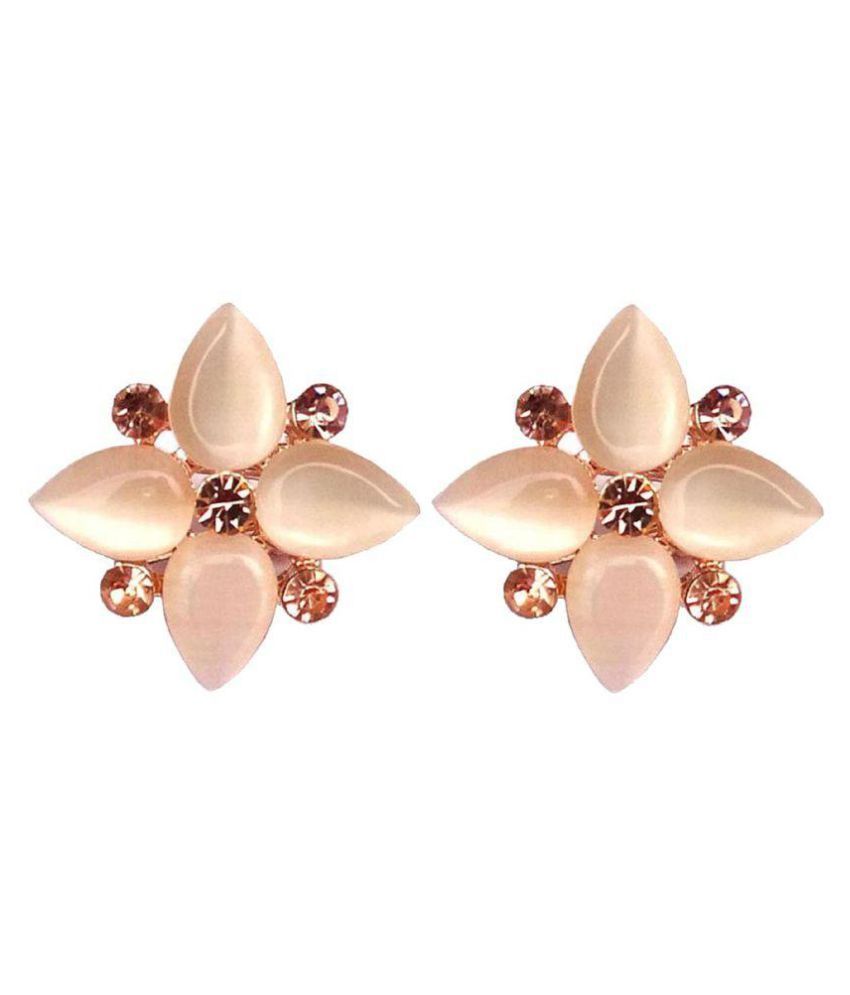 Cream Colour Stud Earring 690 Buy Cream Colour