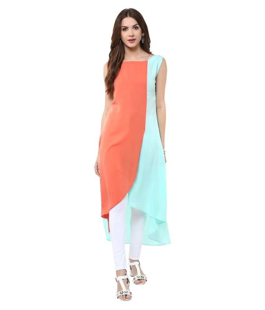 asymmetrical hemline kurti