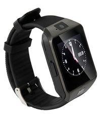 Life Like Dz09 Bluetooth Smartwatch With Sim & Sd Card Support - Black- Rubber Strap