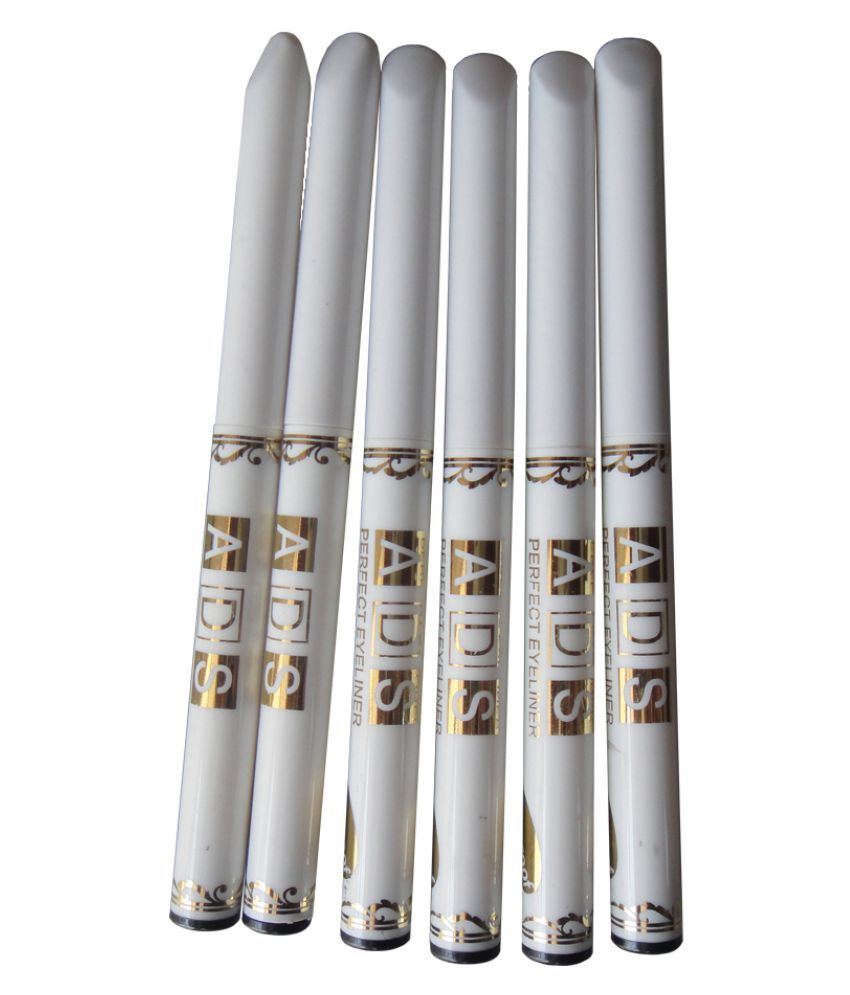 ADS Kajal Pencil Black 30 gm Pack of 6: Buy ADS Kajal Pencil Black 30