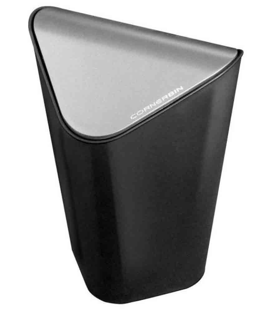 black plastic dustbin