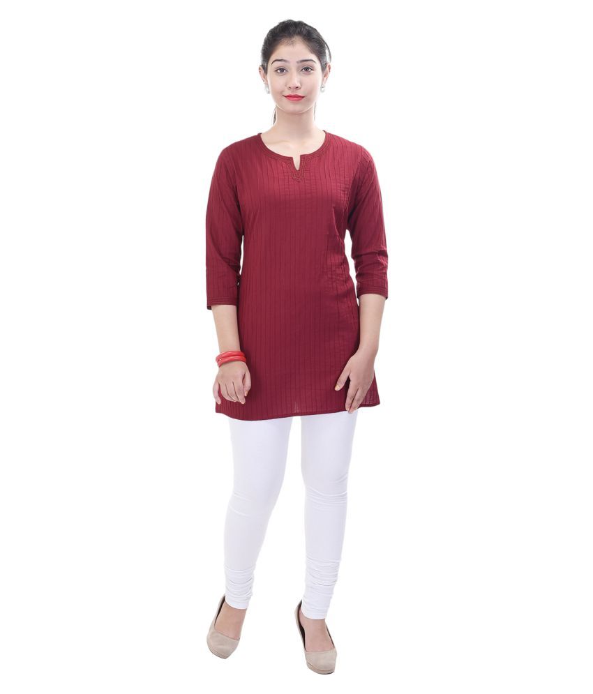 kurti maroon colour