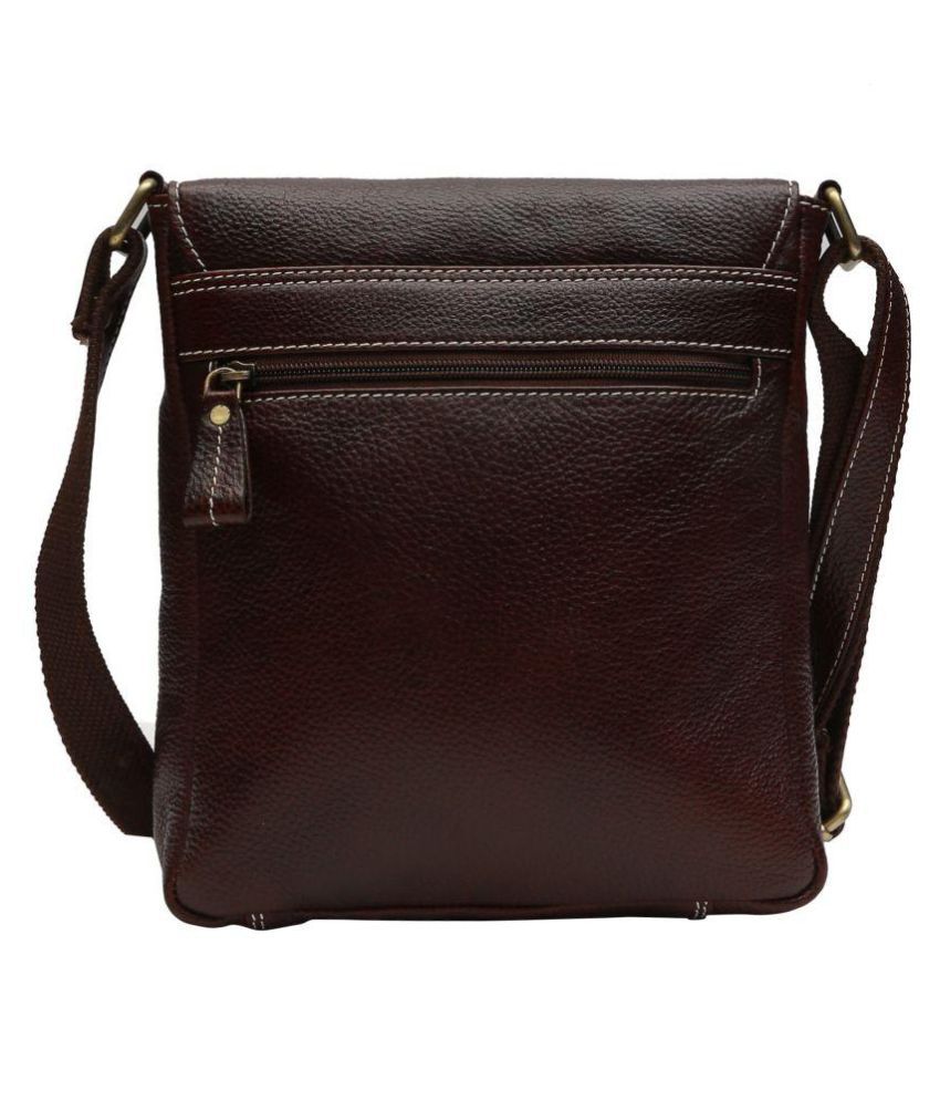 Leather Junction Brown Leather Office Messenger Bag - Buy Leather ...