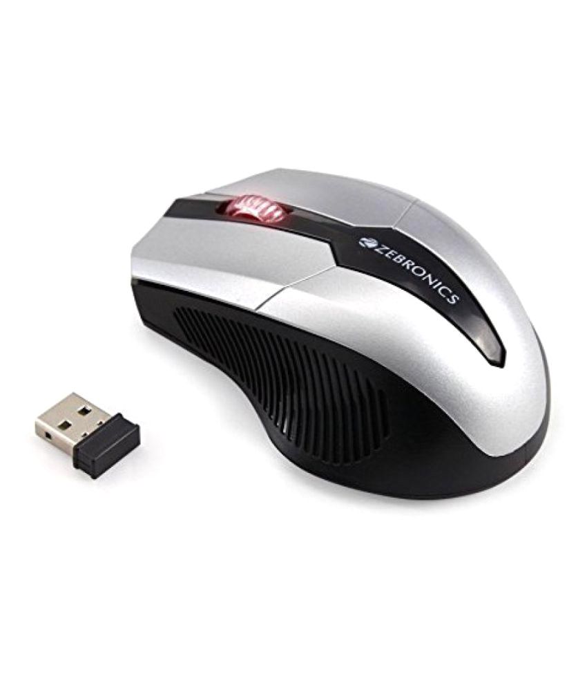     			Zebronics TOTEM 4 Wireless Optical Mouse  (USB, Silver)