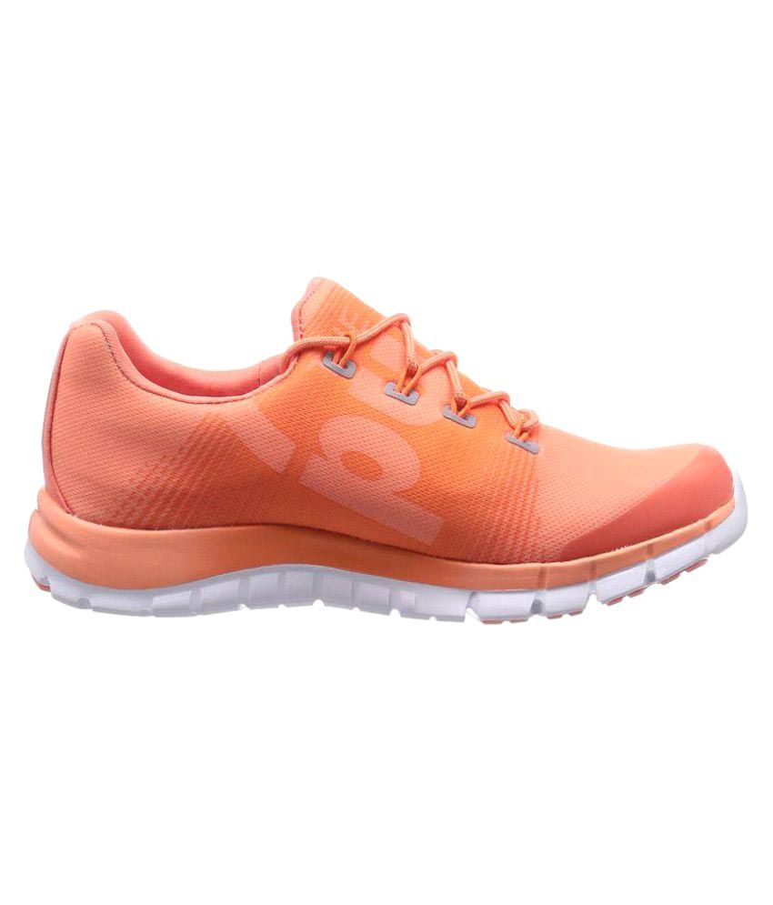 orange reebok shoes running
